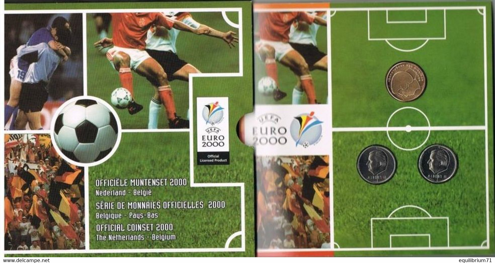 FLEURS DE COINS / STEMPELGLANS / STEMPELGLANZ / BRILLIANT UNCIRCULATED COINS - FDC - Euro 2000 Belgique-Pays Bas - FDC, BU, Proofs & Presentation Cases