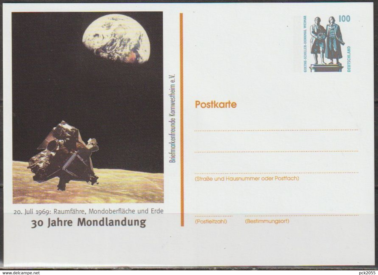 Bund Privatganzsachen Nr. PP 156 B2/015 30 Jahre Mondlandung ( PK 385 )günstige Versandkosten - Cartes Postales Privées - Neuves