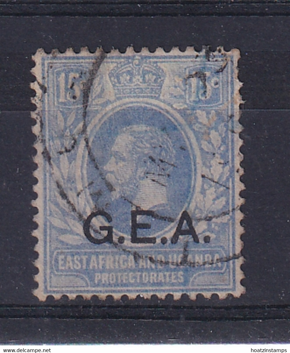 Tanganyika: 1921   KGV 'G.E.A.' OVPT    SG64     15c    Used - Tanganyika (...-1932)