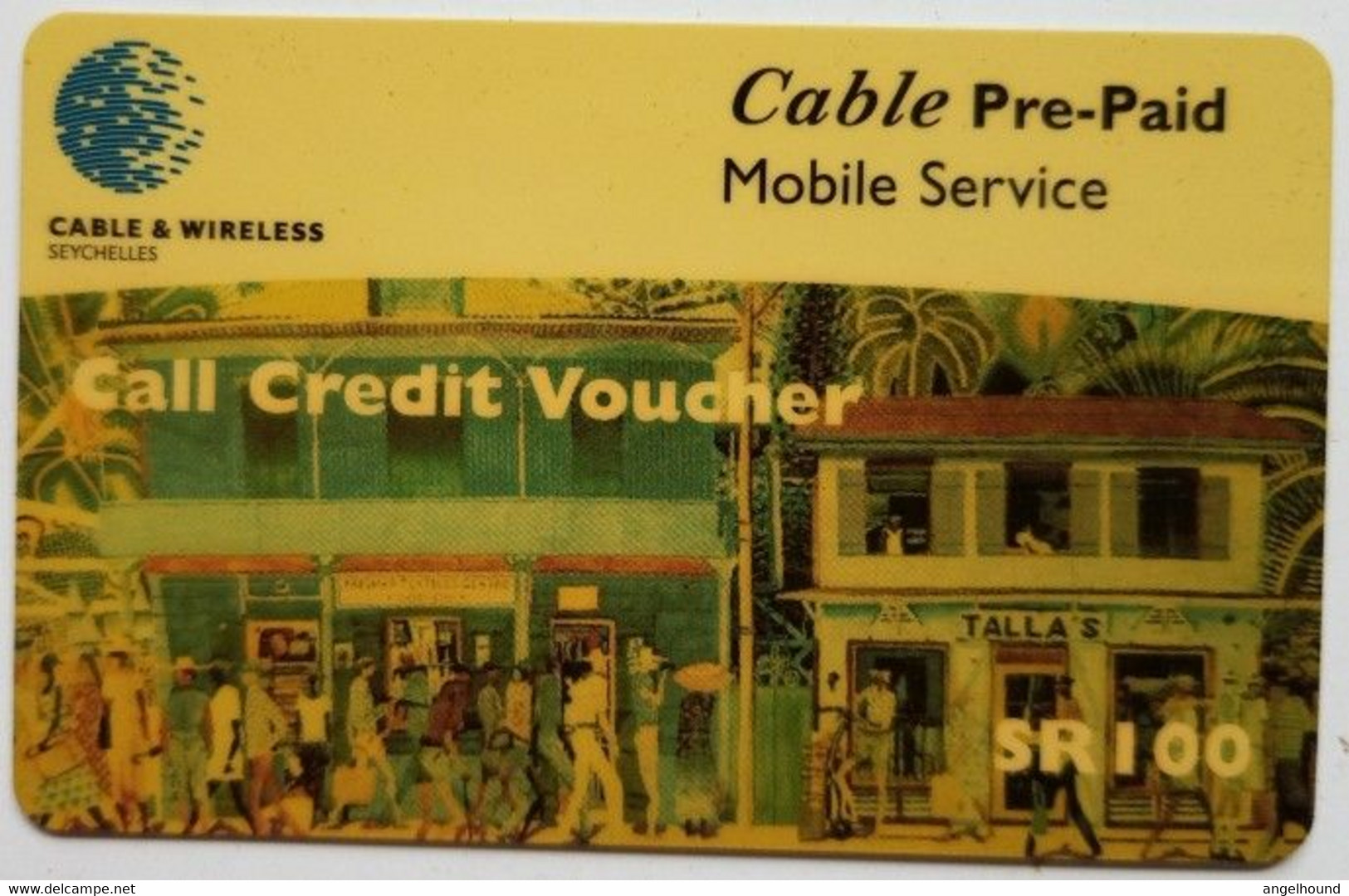 Setchelles  SR 100  Cable Prepaid, Call Credit Voucher - Seychelles