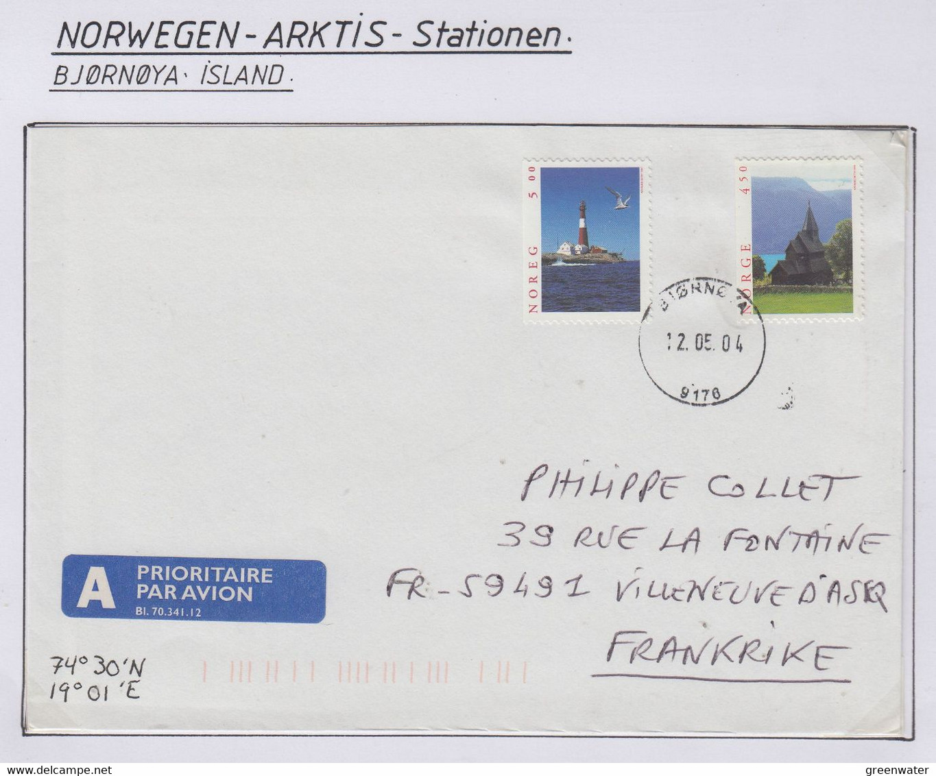 Spitsbergen 2004 Bjornoya (Bear Island) Cover Ca Bjornoya 12.05.2004 (NI151B) - Otros & Sin Clasificación