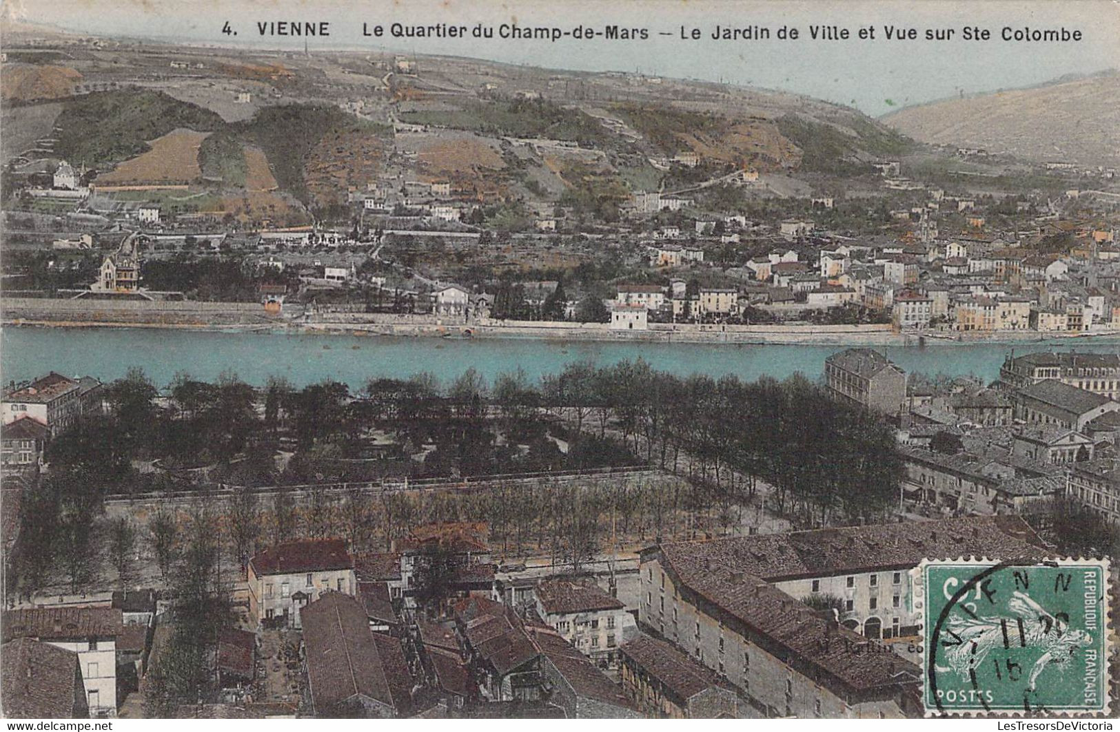 CPA - 38 - VIENNE - Le Quartier Du Champ De Mars - La Jardin De Ville Et Vue Sur Ste Colombe - Vienne