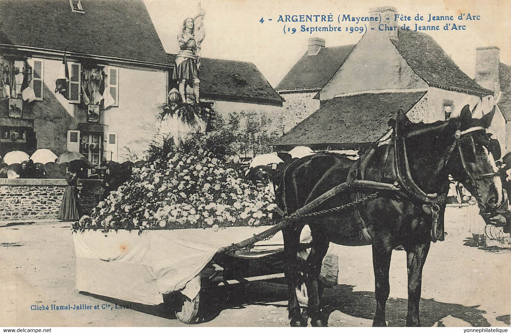 53 - MAYENNE - ARGENTRÉ - Fête De Jeanne D'Arc - Char Décoré - 19 Septembre 1909 - Superbe - 10147 - Argentre