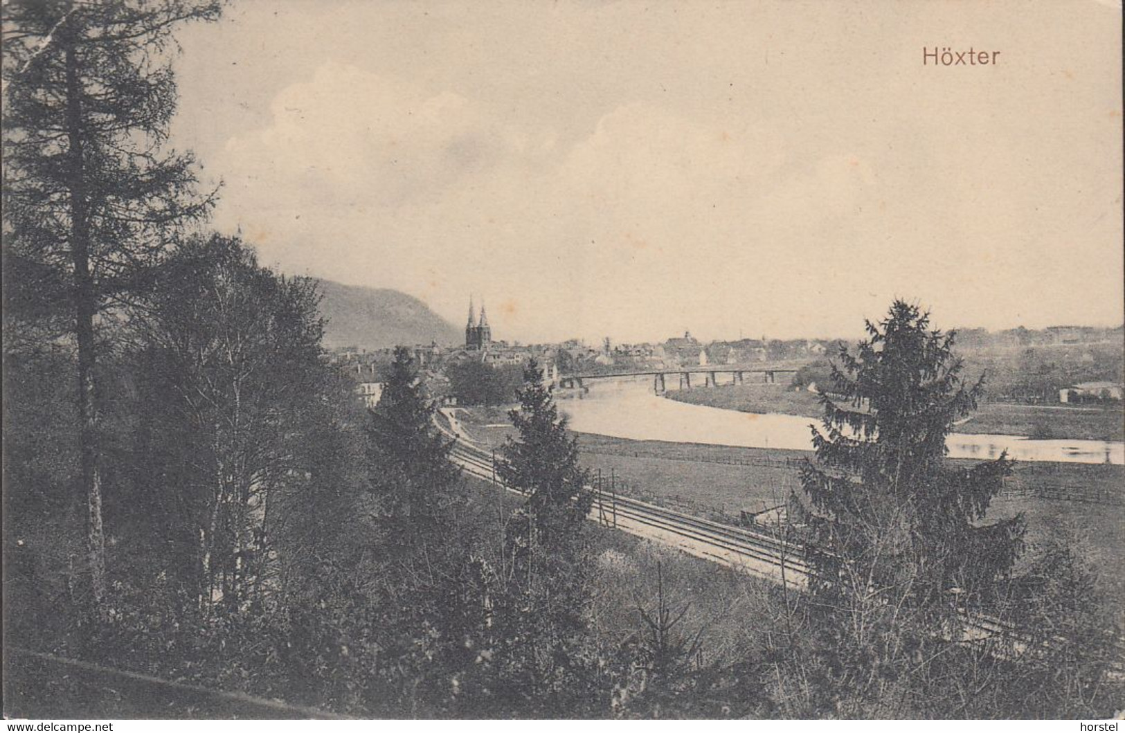 D-37671 Höxter An Der Oberweser - Brücke - Eisenbahntrasse ( Stempel 1916) - Höxter