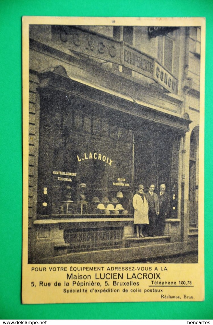 Maison Lucien Lacroix 1936 à Bruxelles: Magasin De Ravitaillement Colonial - Cafés, Hoteles, Restaurantes