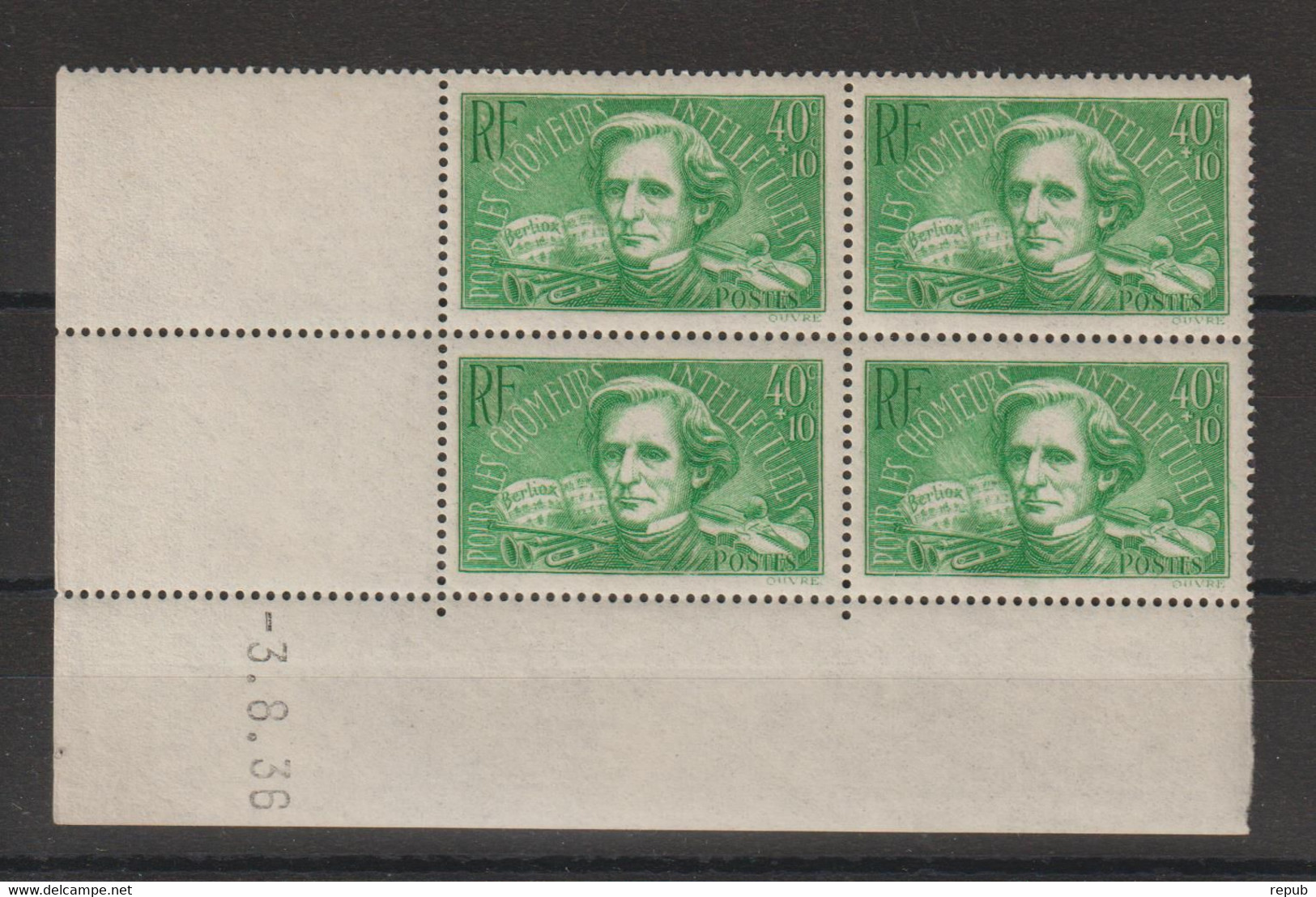 France 1936 Coin Daté 1936 Berlioz 331 ** MNH - 1930-1939