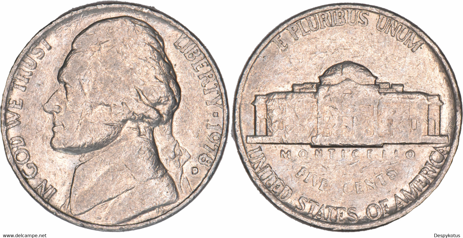 Etats-Unis - 1978 - Five Cents Jefferson Nickel - Km#192 - 07-030 - 1913-1938: Buffalo