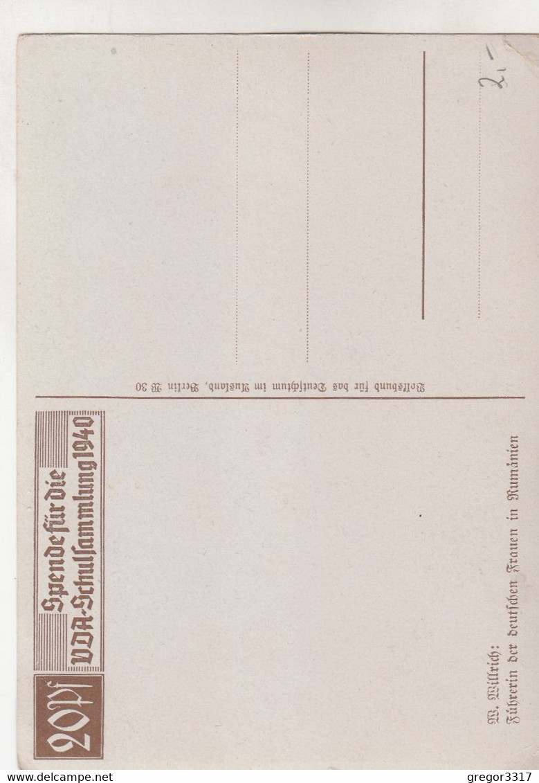 B6908) W. WILLRICH - Führerin Der Deutschen FRAUEN In RUMÄNIEN - Spende  VDA Schulsammlung 1940 - Willrich