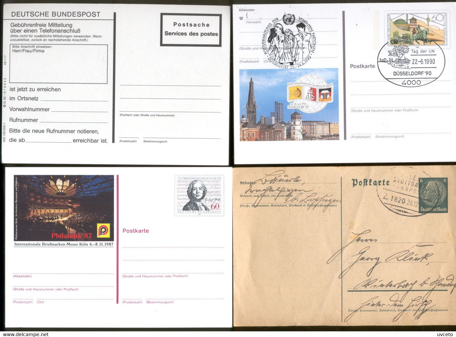 Germany, Lot Of 7 Frankierten, Postkarten, Stuttgart, Koln, Dusseldorf, 1933 A133d - Verzamelingen & Kavels