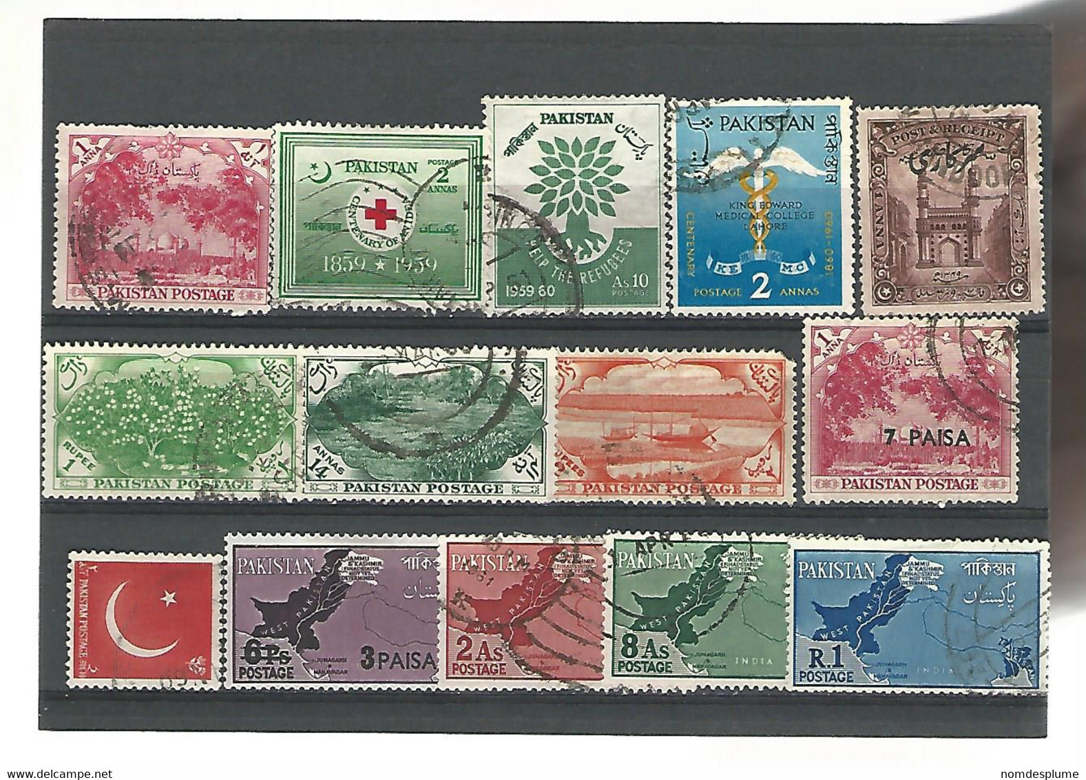 56077 ) Collection  Pakistan Overprint  Postmark - Pakistan