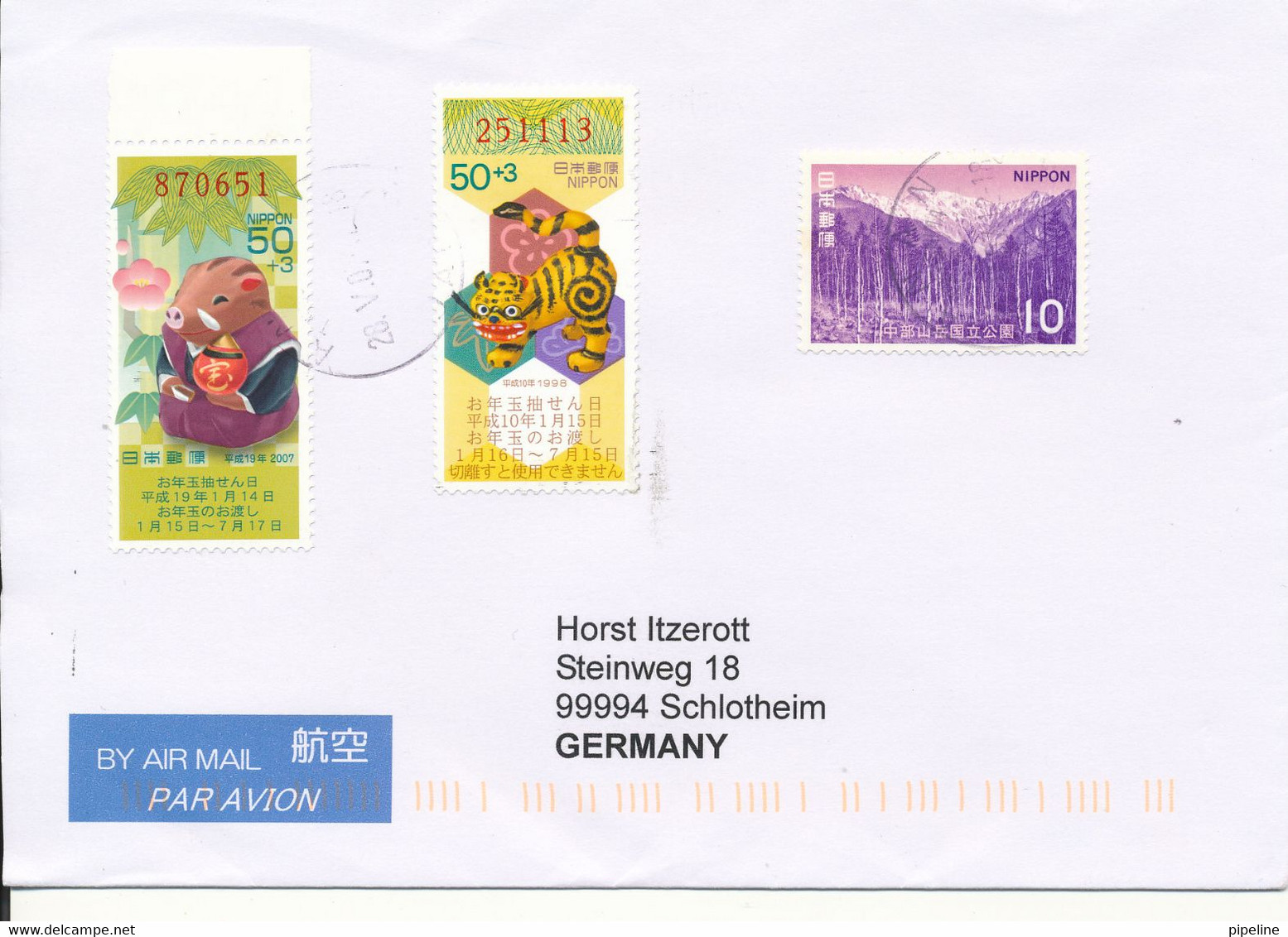 Japan Cover Sent Air Mail To Germany 28-5-2007 Topic Stamps - Briefe U. Dokumente