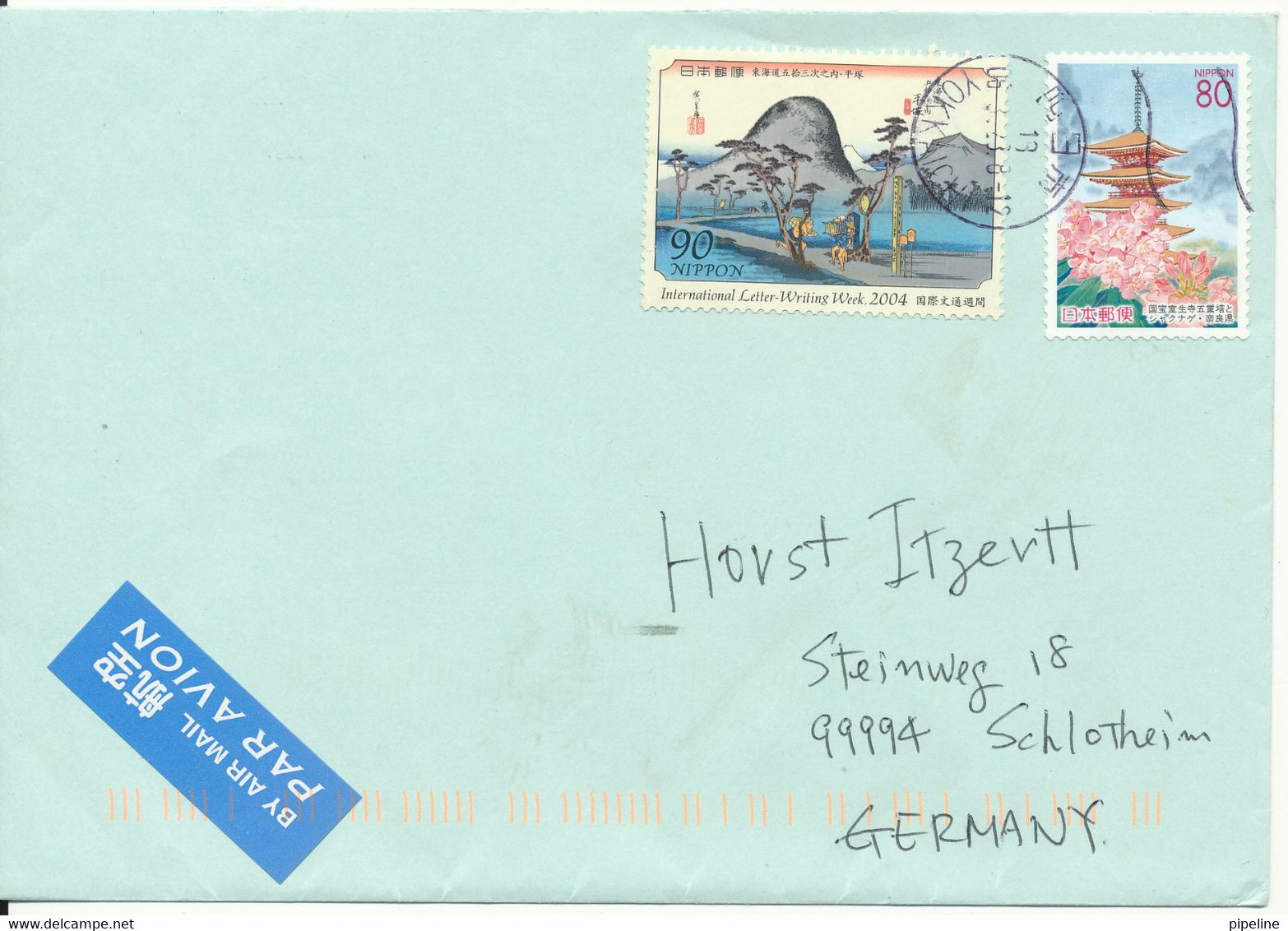 Japan Cover Sent Air Mail To Germany 23-3-2006 Topic Stamps - Brieven En Documenten