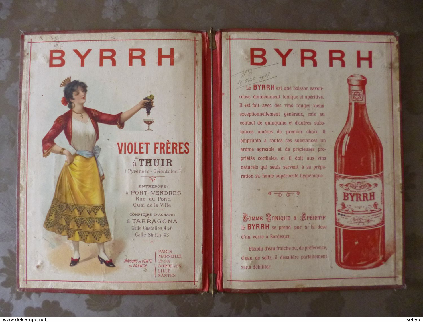 BYRRH. Indicateur Des Chemins De Fer. Porte-carte Byrrh. - Alcools