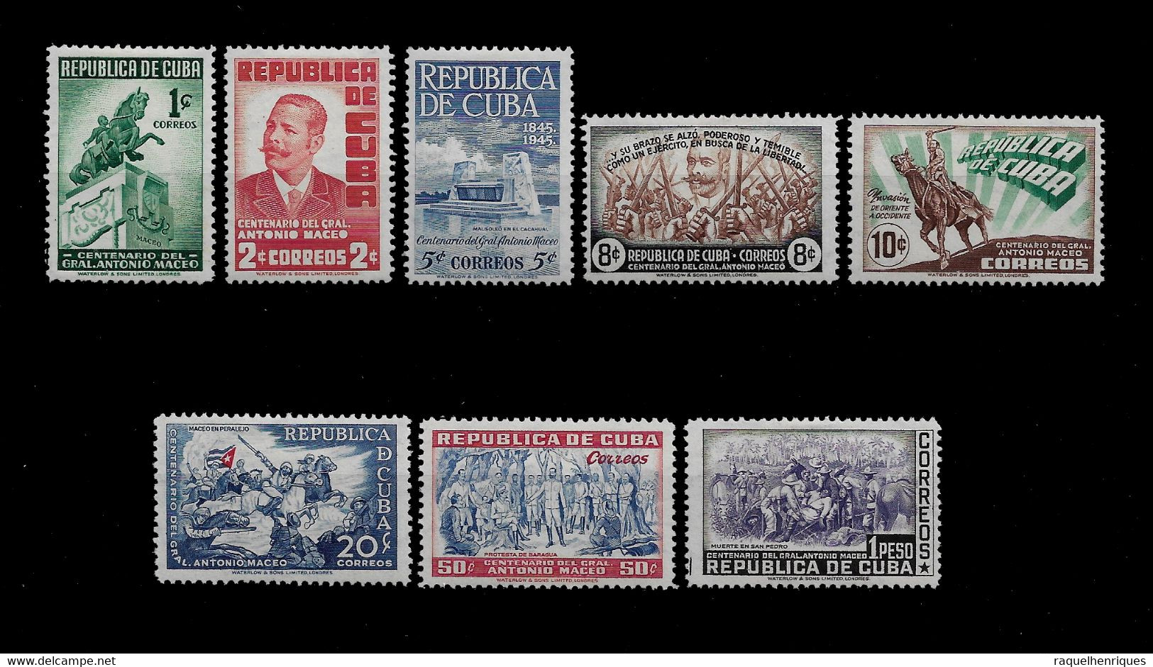 CUBA STAMP - 1948 The 100th Anniversary Of The Birth Of General Maceo SET MH (BA5#290) - Ungebraucht