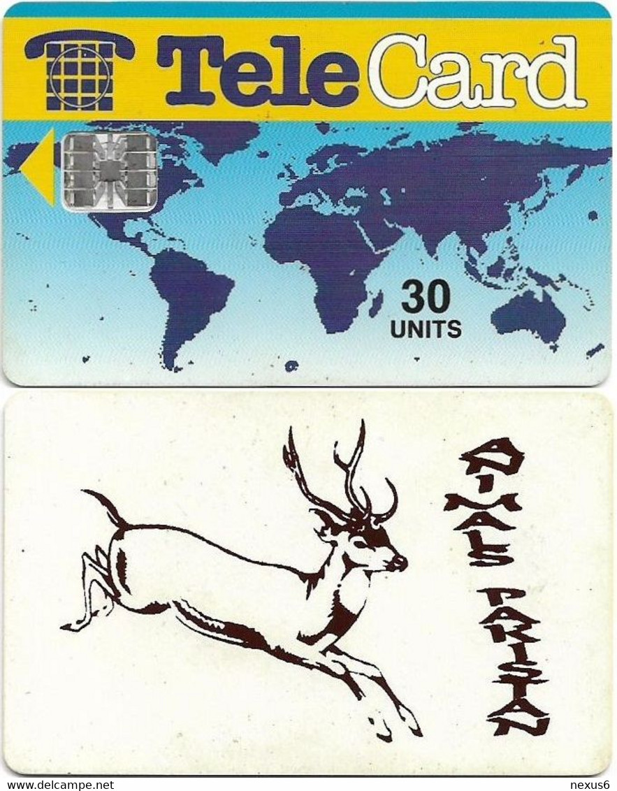 Pakistan - TeleCard - Animals Pakistan, Deer (With 1 Dot At Right Middle), SC7, 30U, Used - Pakistán