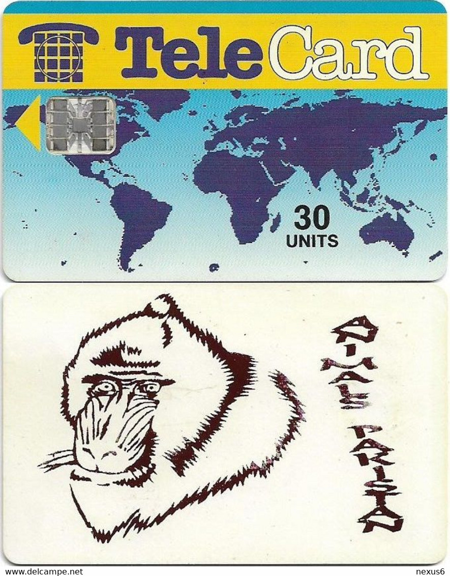 Pakistan - TeleCard - Animals Pakistan, Gorilla (With 1 Dot At Right Middle), SC7, 30U, Used - Pakistán