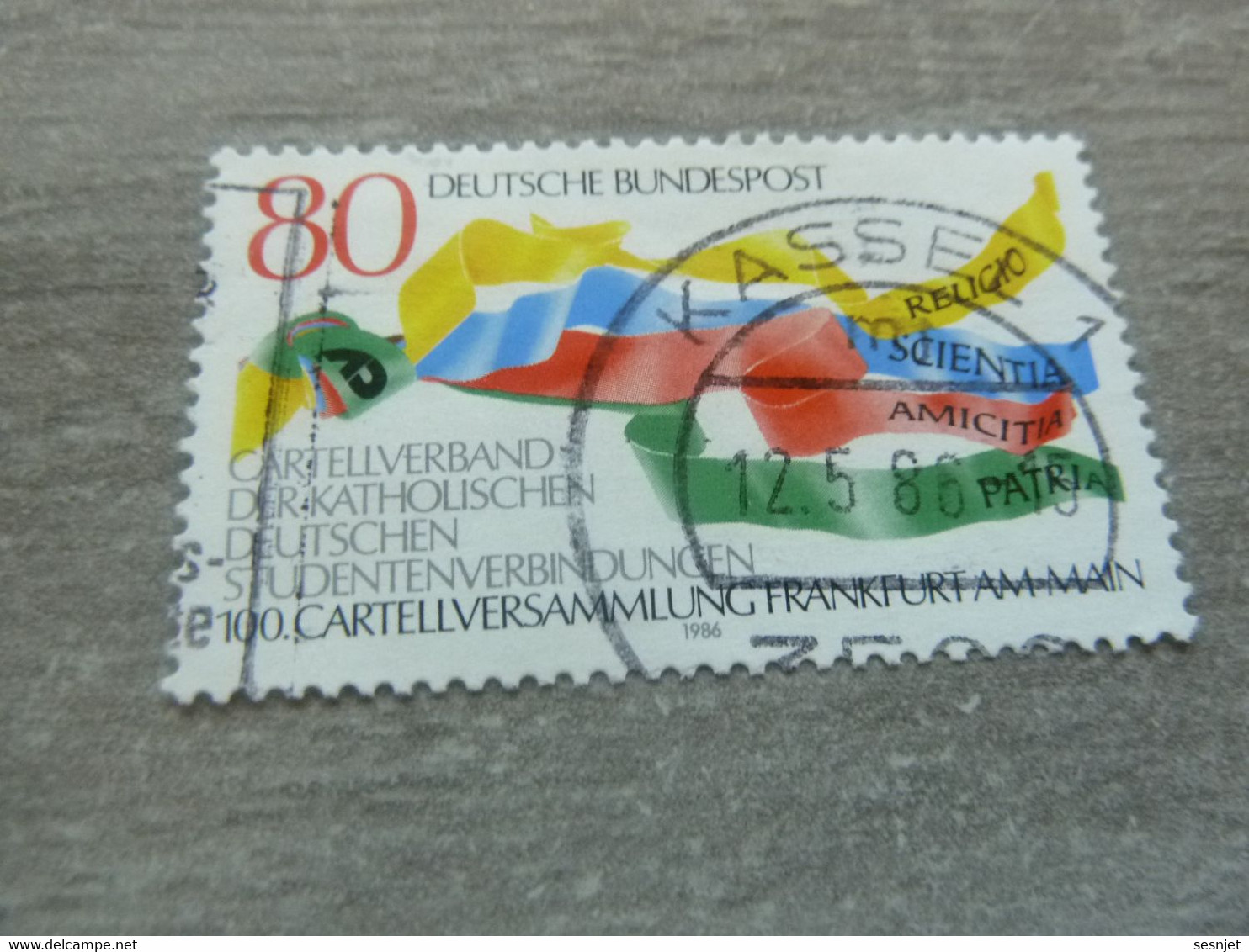 Deutsche Bundespost - Cartellversammlung Frankfurt Am Main - Val 80 - Multicolore - Oblitéré - Année 1986 - - Gebraucht