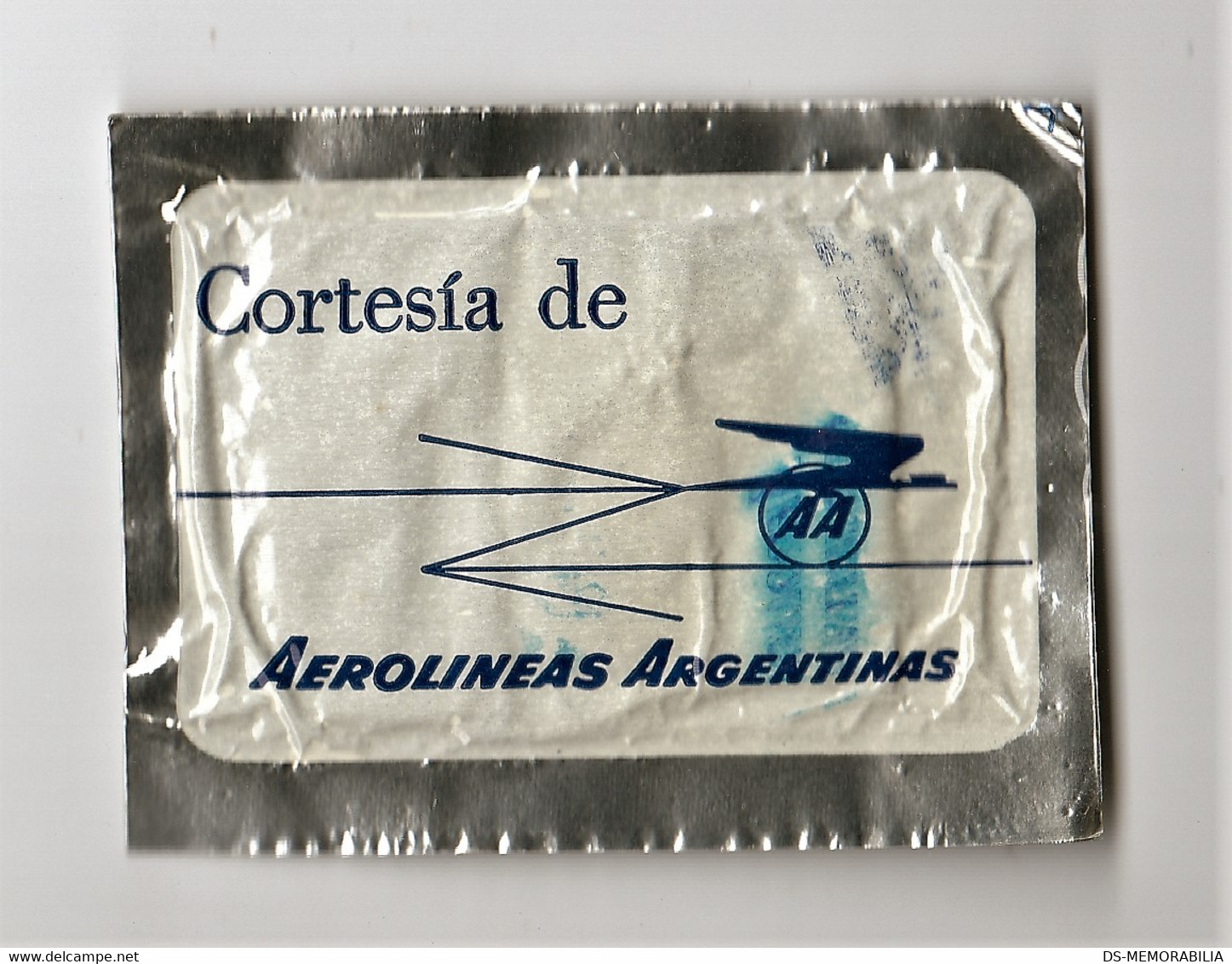 AA Aerolineas Argentinas Toallita Refrescante / Refreshing Tissue - Cadeaux Promotionnels
