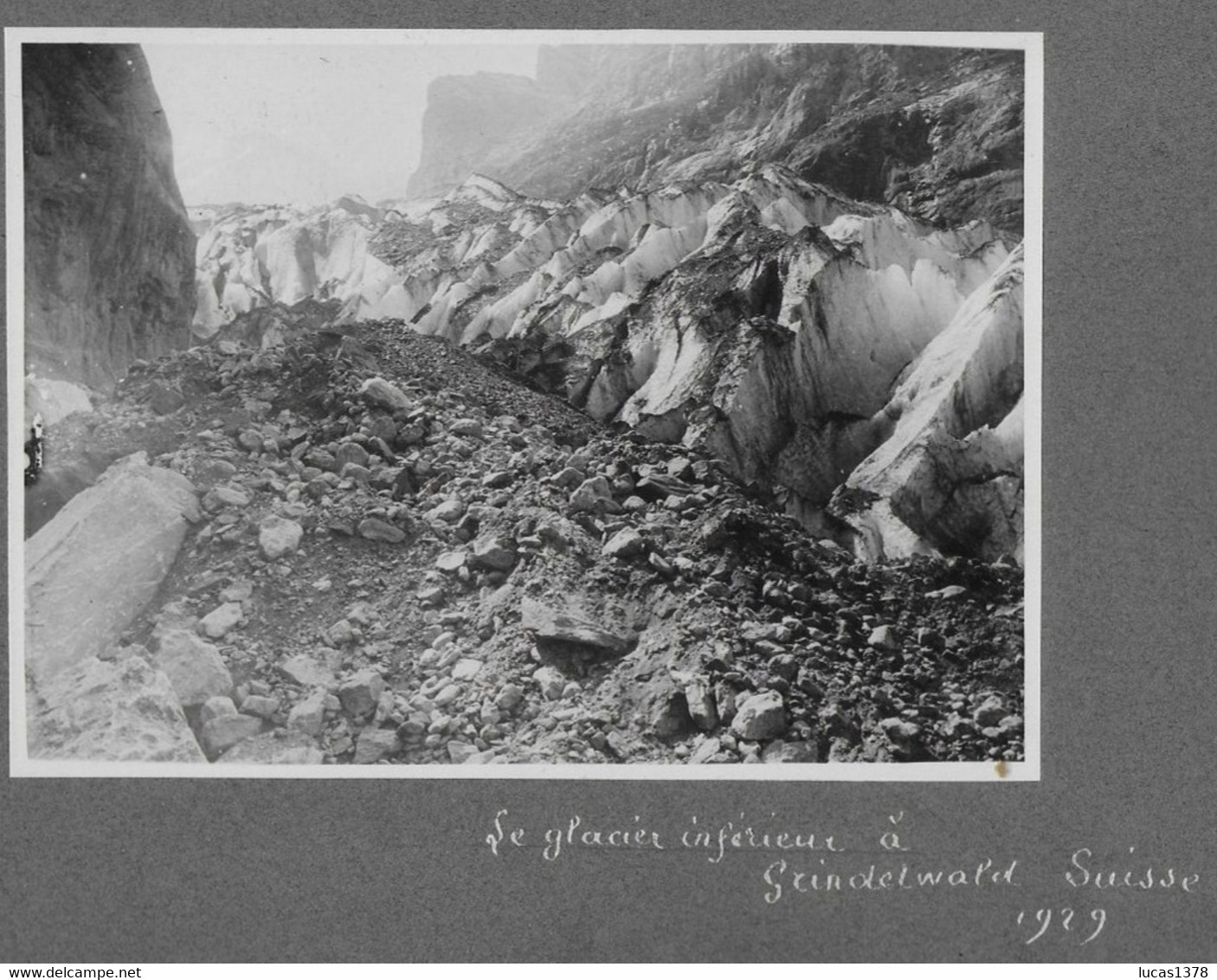 SUISSE / GRINDENWALD / GLACIER INFERIEUR / 2  TRES BELLE ET GRANDE PHOTO ORIGINALE / 1929 - Wald