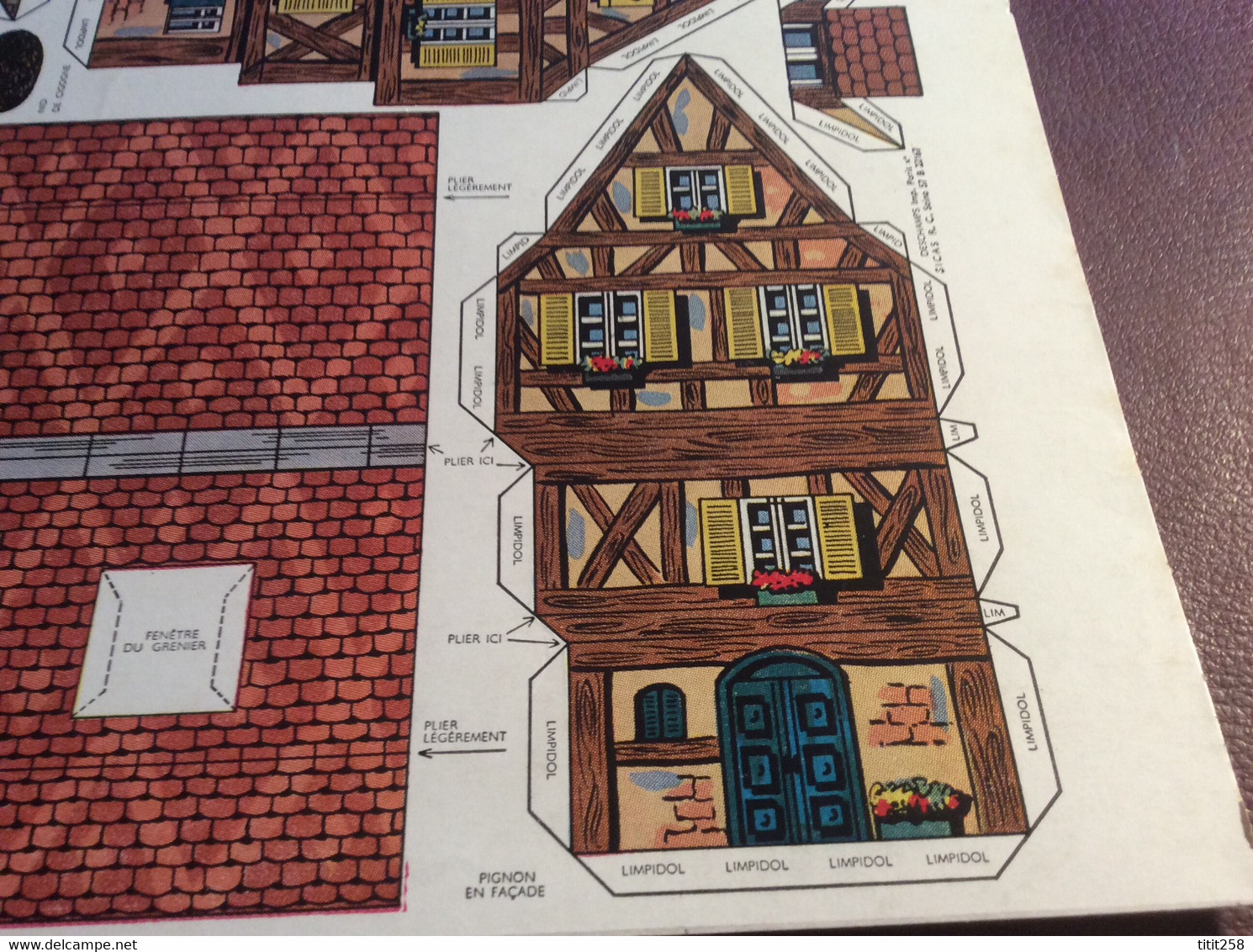 Ancienne Maquette Carton A Découper. La Maison Alsacienne . Alsace - Kartonnen Modellen / Lasercut