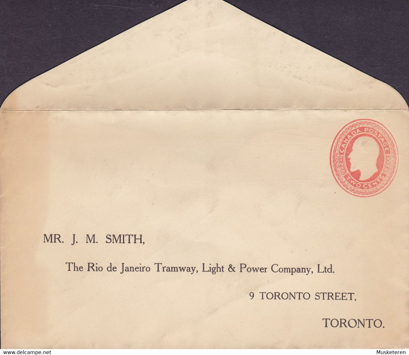Canada Postal Stationery Ganzsache Entier 2c. Edw. VII. PRIVATE Print 'THE RIO DE JANEIRO TRAMWAY, LIGHT & POWER CO.' - 1903-1954 Könige