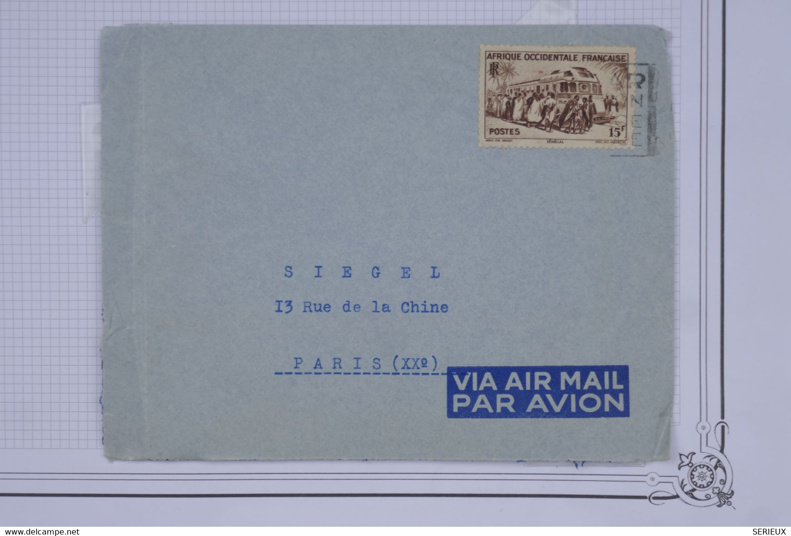 BD10 AOF  BELLE LETTRE  1956 ABIDJAN   A BORDEAUX  + 15F + + +AFFRANC. . PLAISANT - Covers & Documents