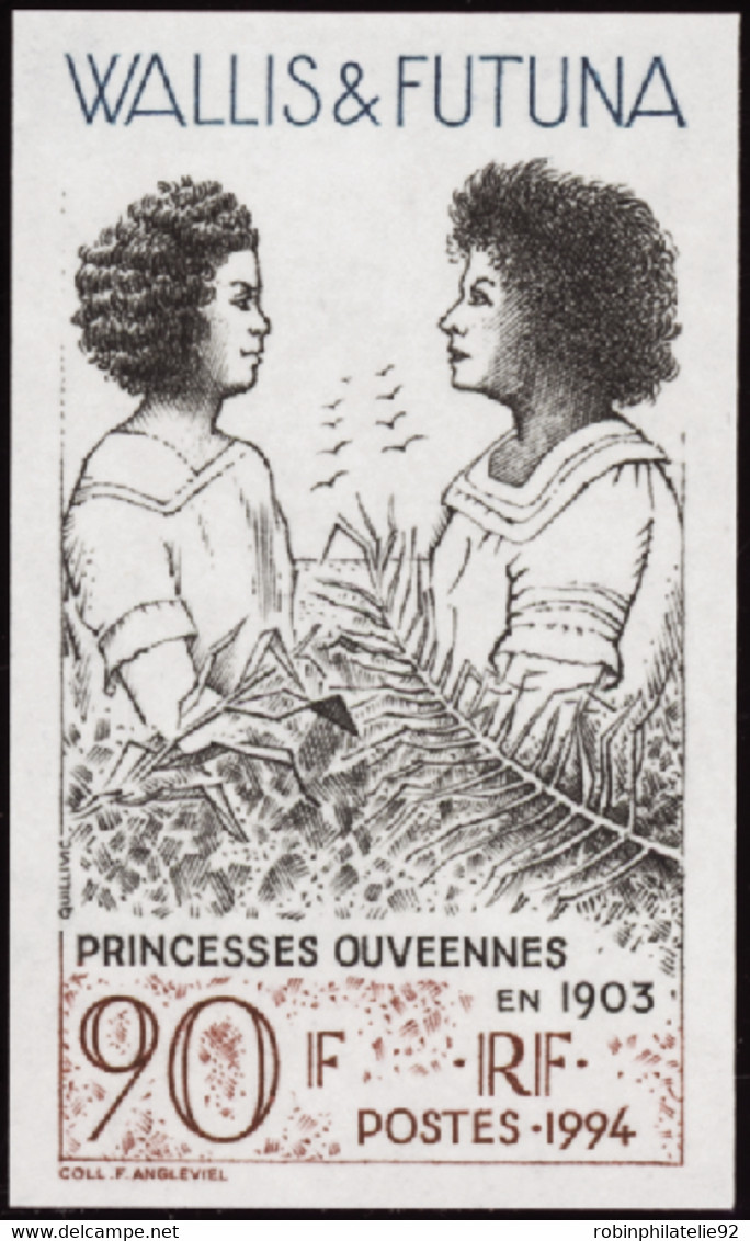 Wallis Et Futuna  Non Dentelés N°466 90f Princesses Ouvéennes Qualité:** - Sin Dentar, Pruebas De Impresión Y Variedades
