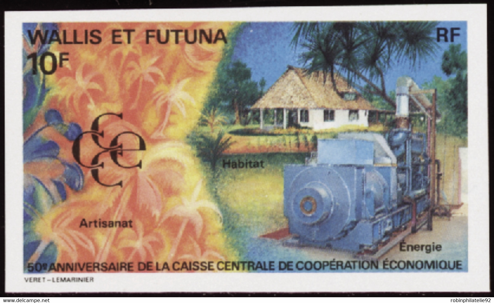 Wallis Et Futuna  Non Dentelés N°419 10f CCCE Qualité:** - Imperforates, Proofs & Errors