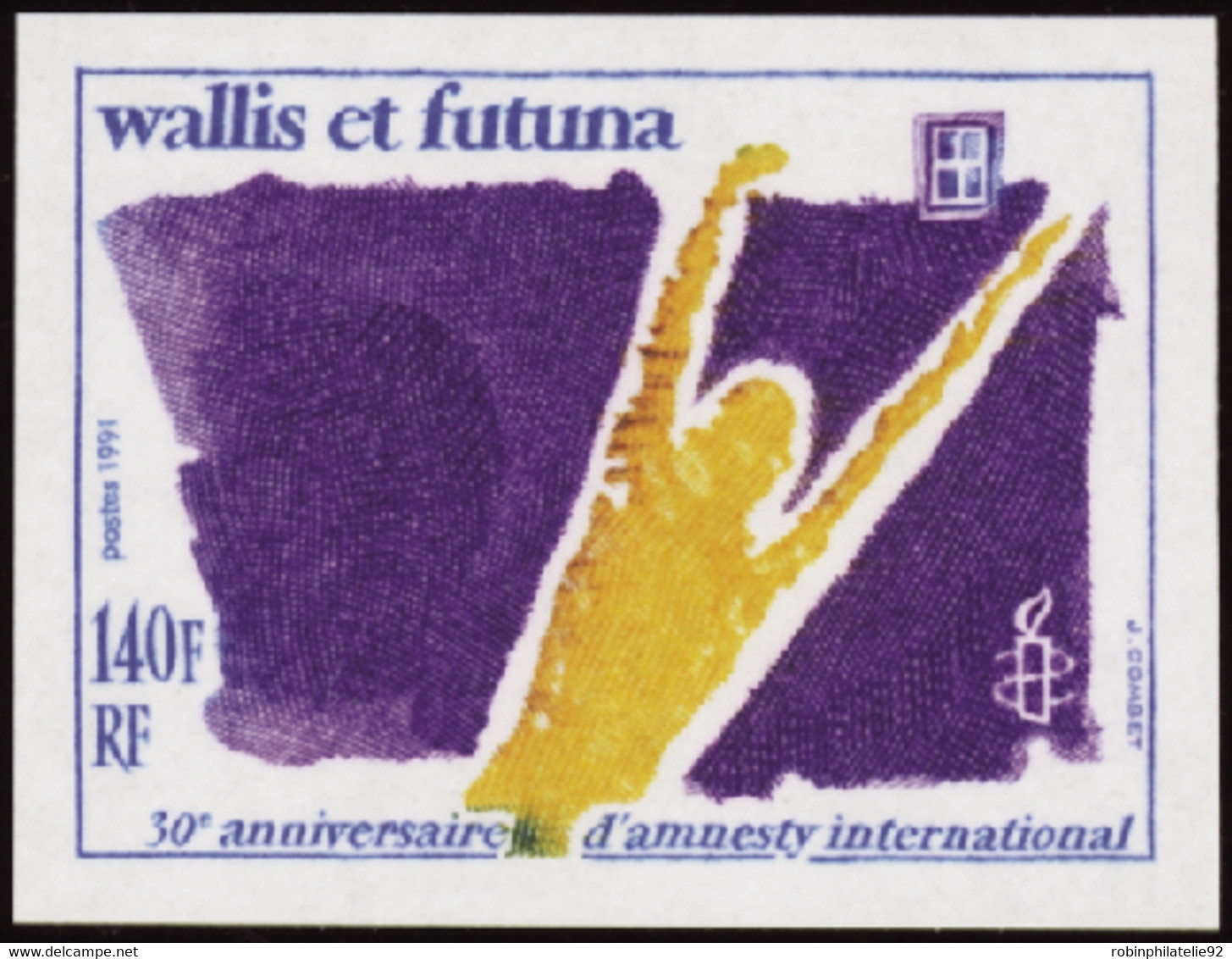 Wallis Et Futuna  Non Dentelés N°417 140f Amnesty International Qualité:** - Imperforates, Proofs & Errors