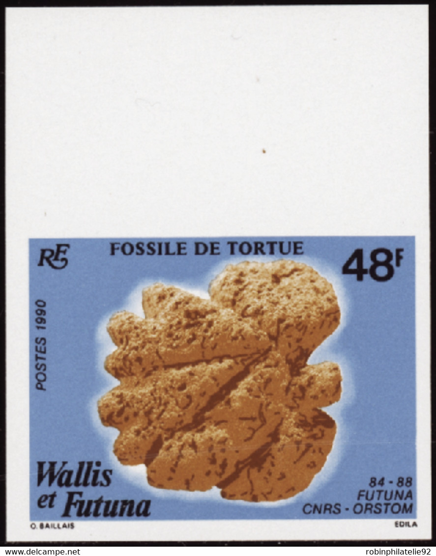 Wallis Et Futuna  Non Dentelés N°394 48f Fossile De Tortue Qualité:** - Sin Dentar, Pruebas De Impresión Y Variedades