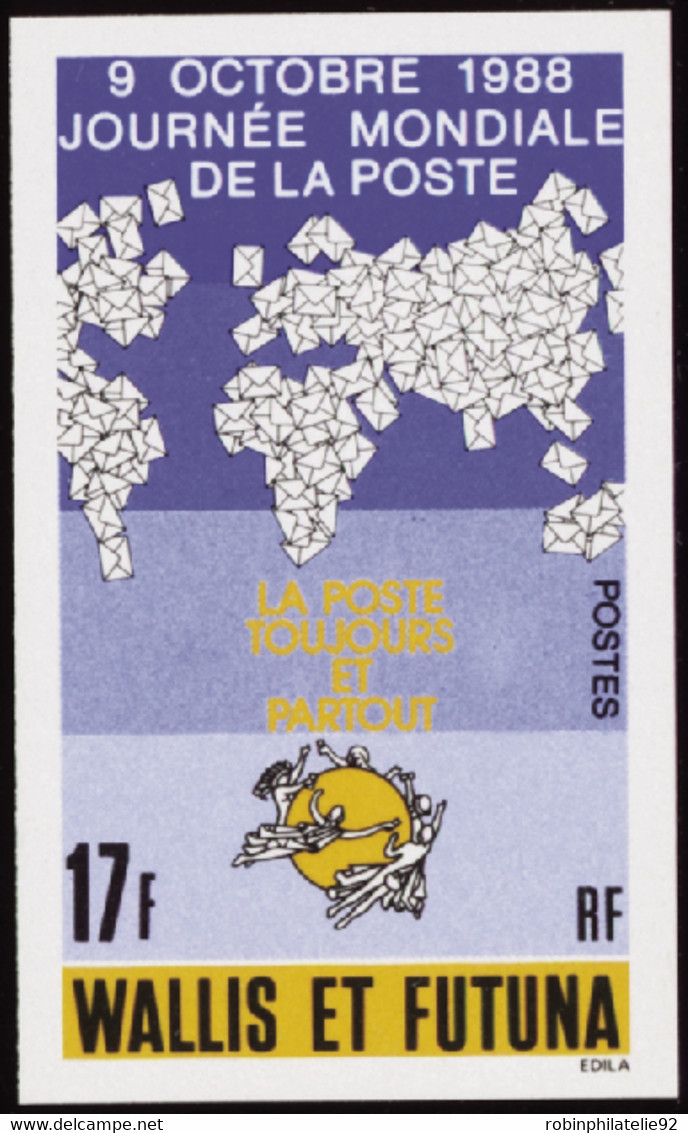 Wallis Et Futuna  Non Dentelés N°382 17f Journée Mondiale De La Poste Qualité:** - Imperforates, Proofs & Errors