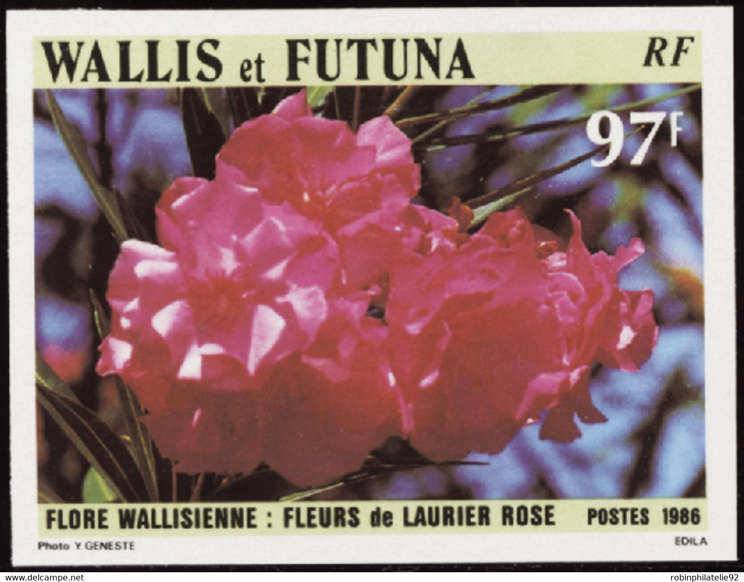 Wallis Et Futuna  Non Dentelés N°351 97f Flore Qualité:** - Imperforates, Proofs & Errors