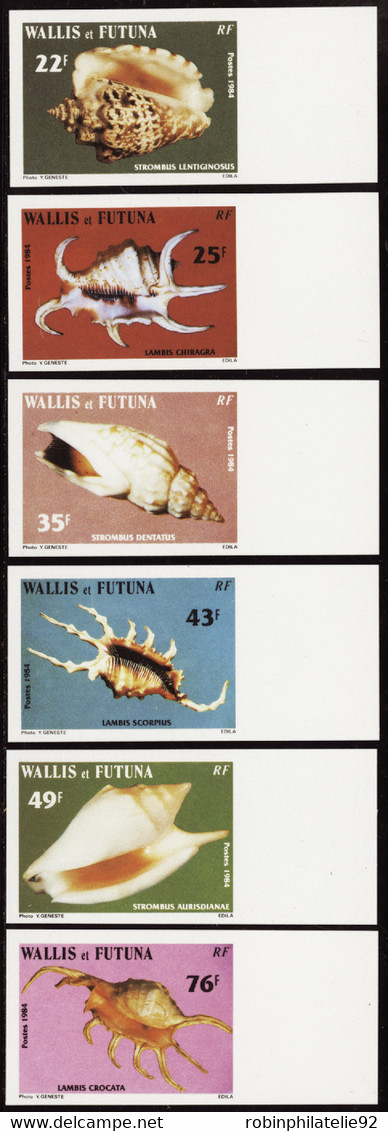 Wallis Et Futuna  Non Dentelés N°312 /317 Coquillages (6 Valeurs) Qualité:** - Sin Dentar, Pruebas De Impresión Y Variedades