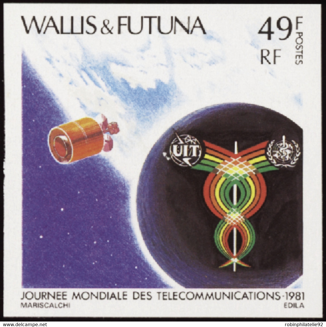 Wallis Et Futuna  Non Dentelés N°265 49f Journée Mondiale Des Télécommunications Qualité:** - Imperforates, Proofs & Errors