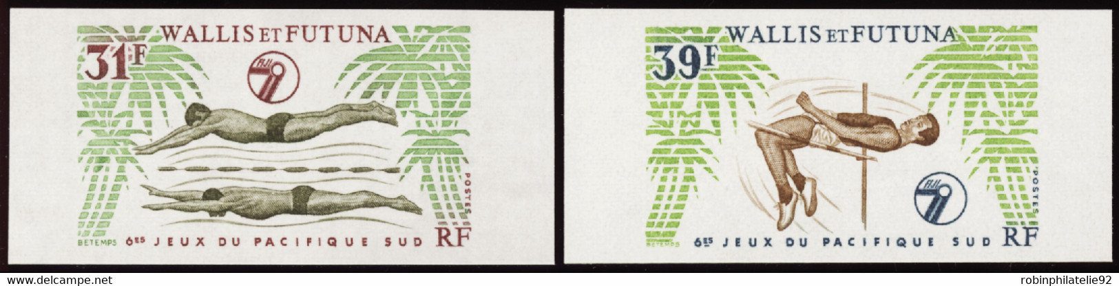 Wallis Et Futuna  Non Dentelés N°243 /244 Jeux Du Pacifique Sud (2 Valeurs) Qualité:** - Imperforates, Proofs & Errors