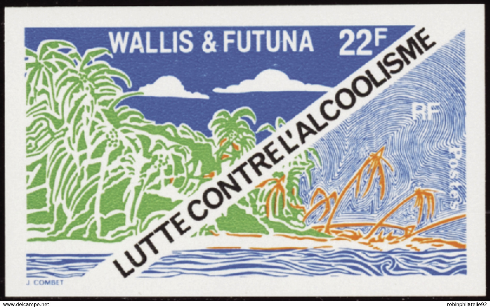 Wallis Et Futuna  Non Dentelés N°237 22f Lutte Contre L'alcoolisme Qualité:** - Non Dentellati, Prove E Varietà