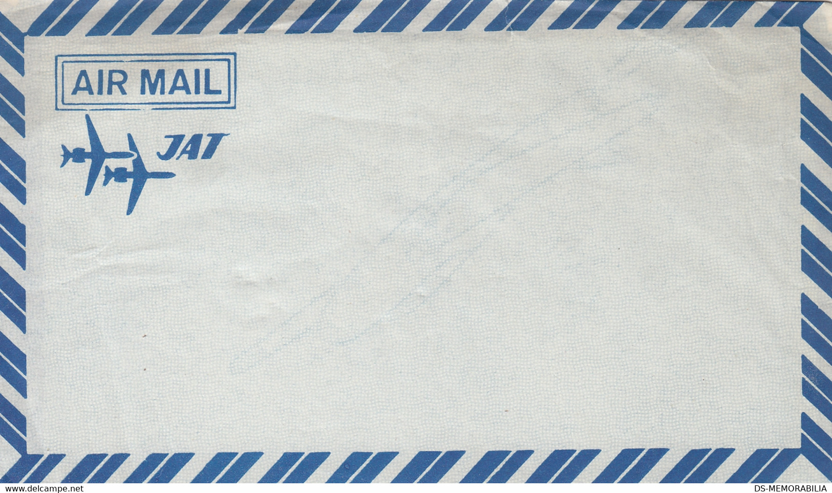 JAT Yugoslav Airlines Advertising Envelope With Paper - Advertisements