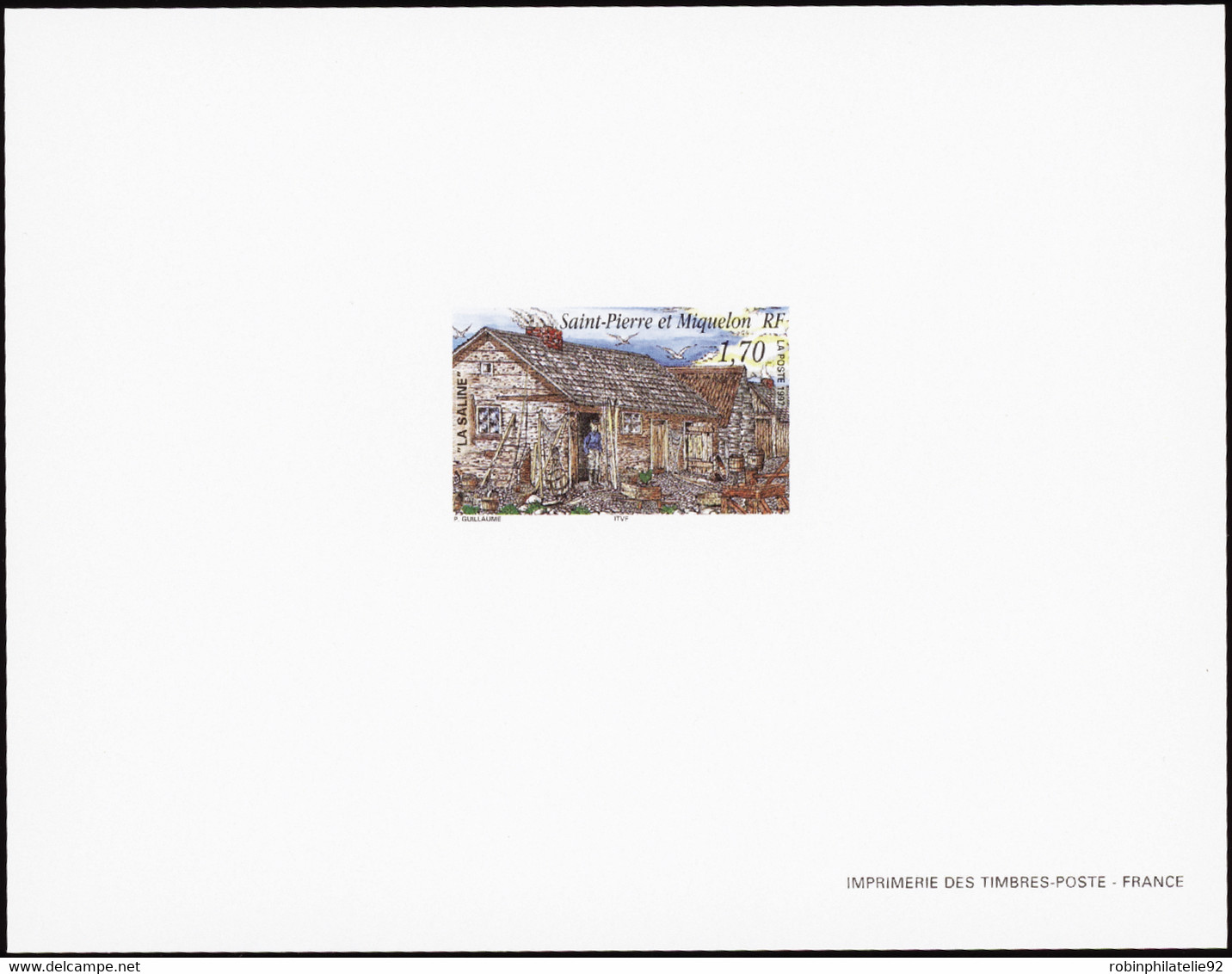 Saint Pierre Et Miquelon épreuves De Luxe N°644 La Saline Bloc Gommé Qualité:** - Imperforates, Proofs & Errors