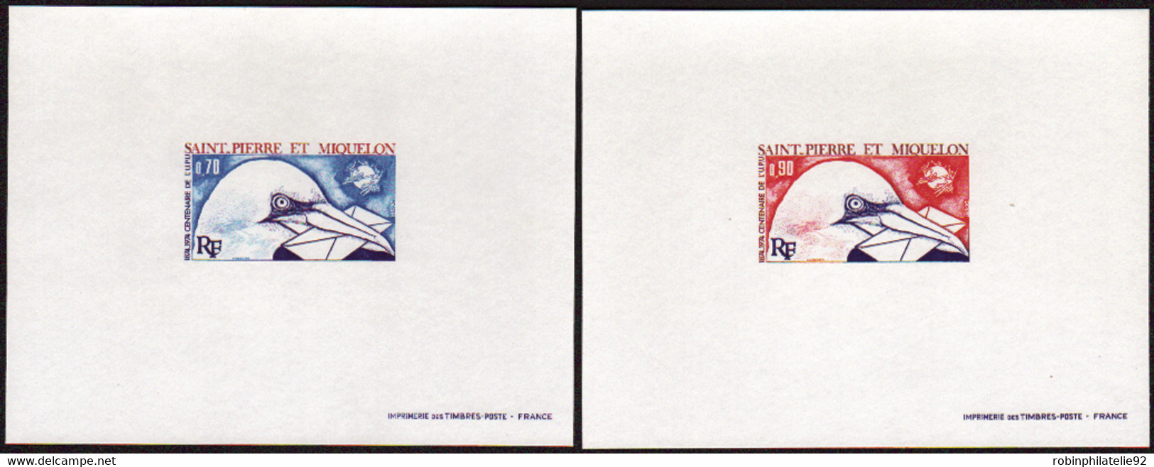 Saint Pierre Et Miquelon épreuves De Luxe N°434 /435 UPU  2 épreuves De Luxe - Imperforates, Proofs & Errors