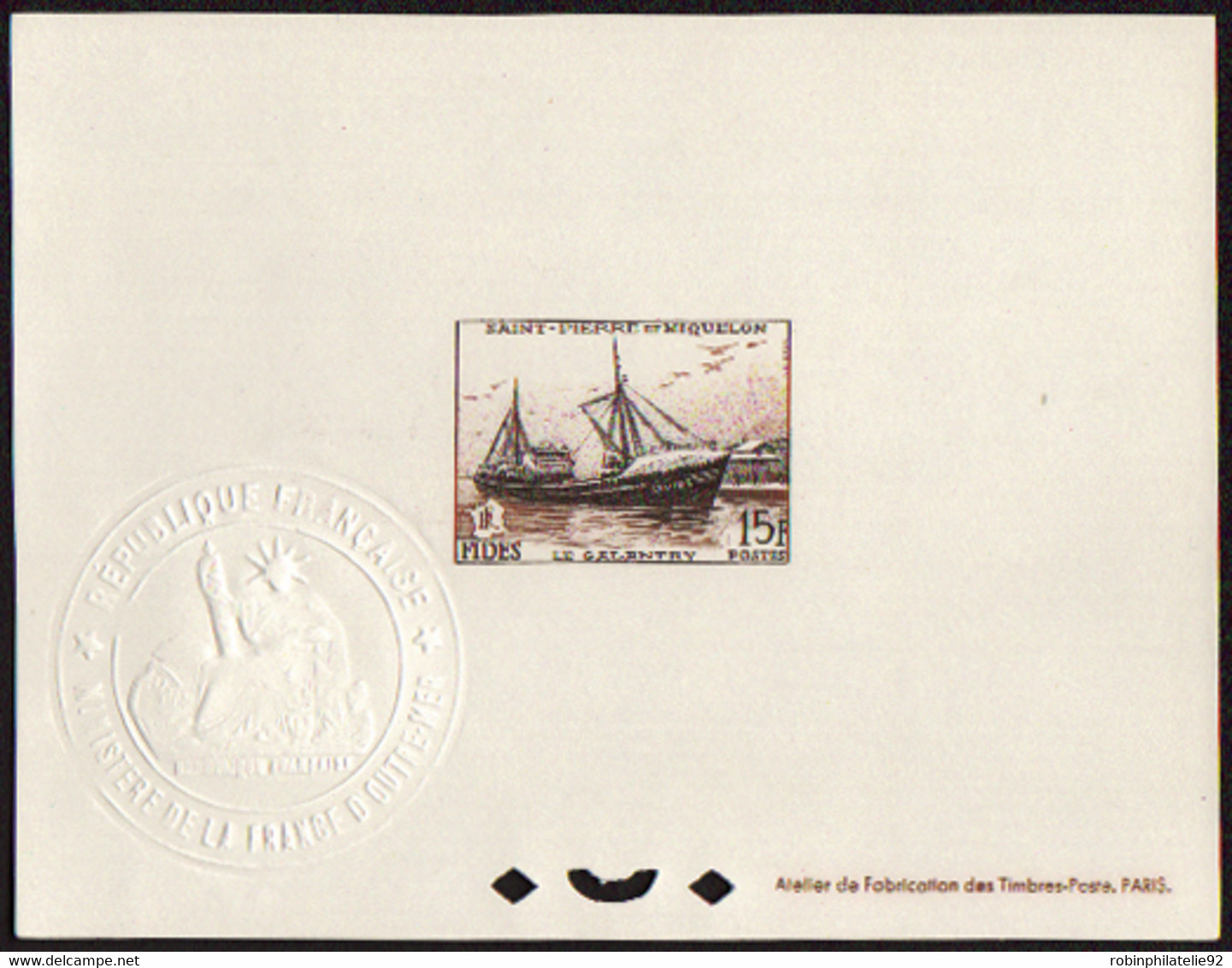 Saint Pierre Et Miquelon épreuves De Luxe N°352 2 épreuves De Luxe - Non Dentelés, épreuves & Variétés