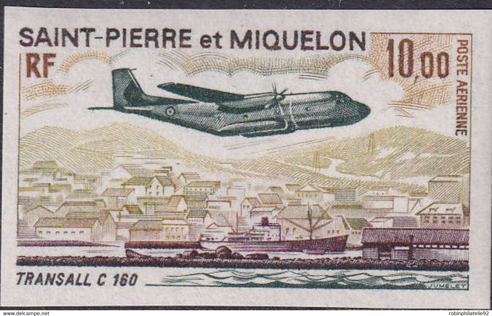 Saint Pierre Et Miquelon Non Dentelés Poste Aérienne N°57 Transall C 160  Qualité:** - Ongetande, Proeven & Plaatfouten