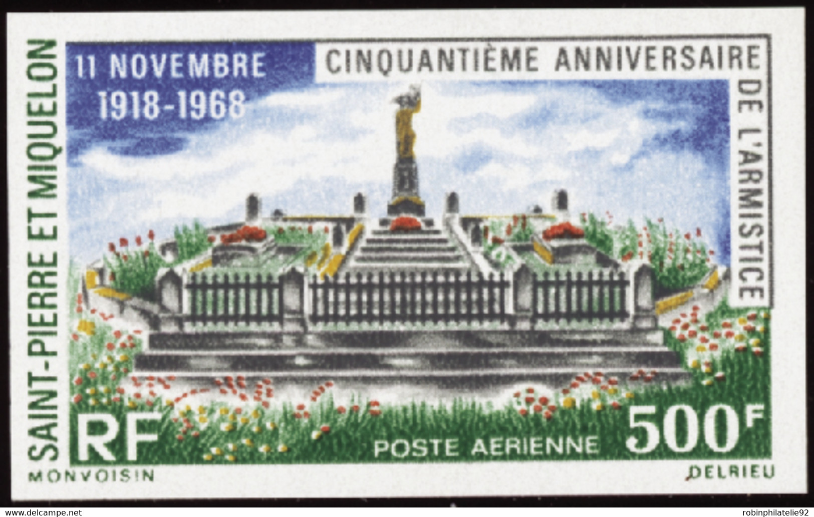 Saint Pierre Et Miquelon Non Dentelés Poste Aérienne N°42 Armistice Du 11 Novembre Qualité:** - Non Dentelés, épreuves & Variétés