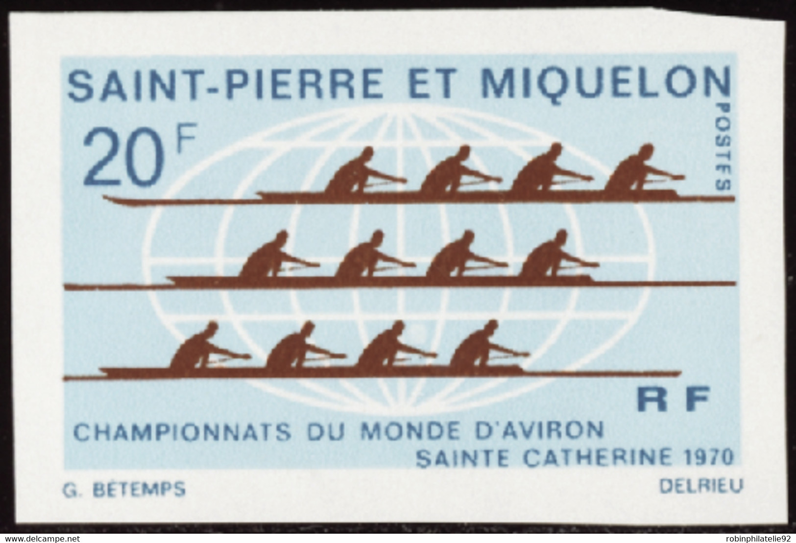 Saint Pierre Et Miquelon Non Dentelés N°405 Championnat Du Monde D'aviron Qualité:** - Ongetande, Proeven & Plaatfouten