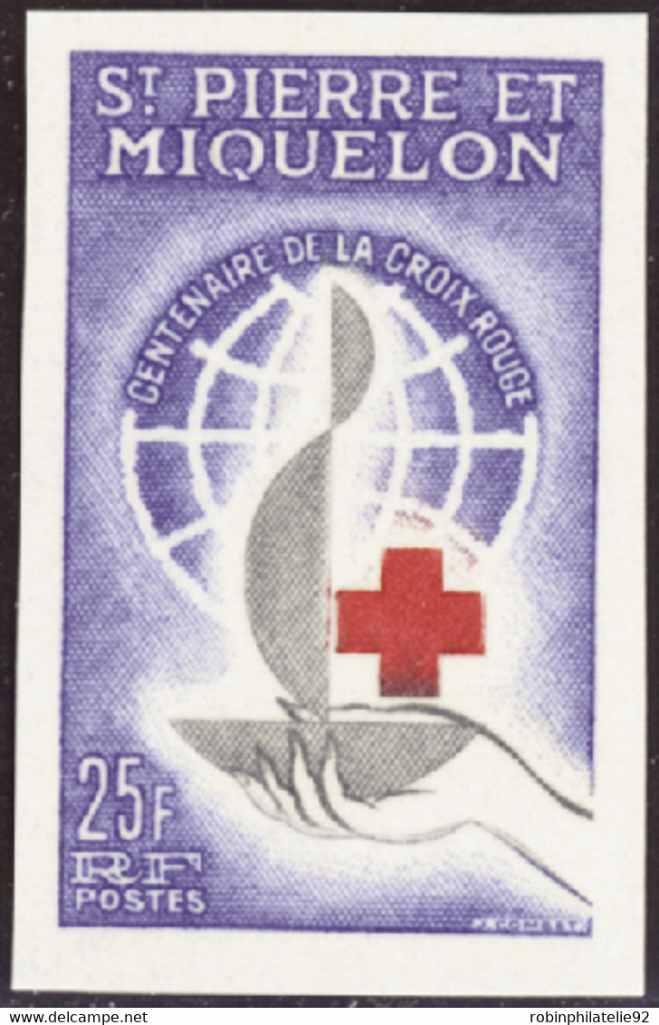 Saint Pierre Et Miquelon Non Dentelés N°369 Croix Rouge Non Dentelé Qualité:** - Ongetande, Proeven & Plaatfouten