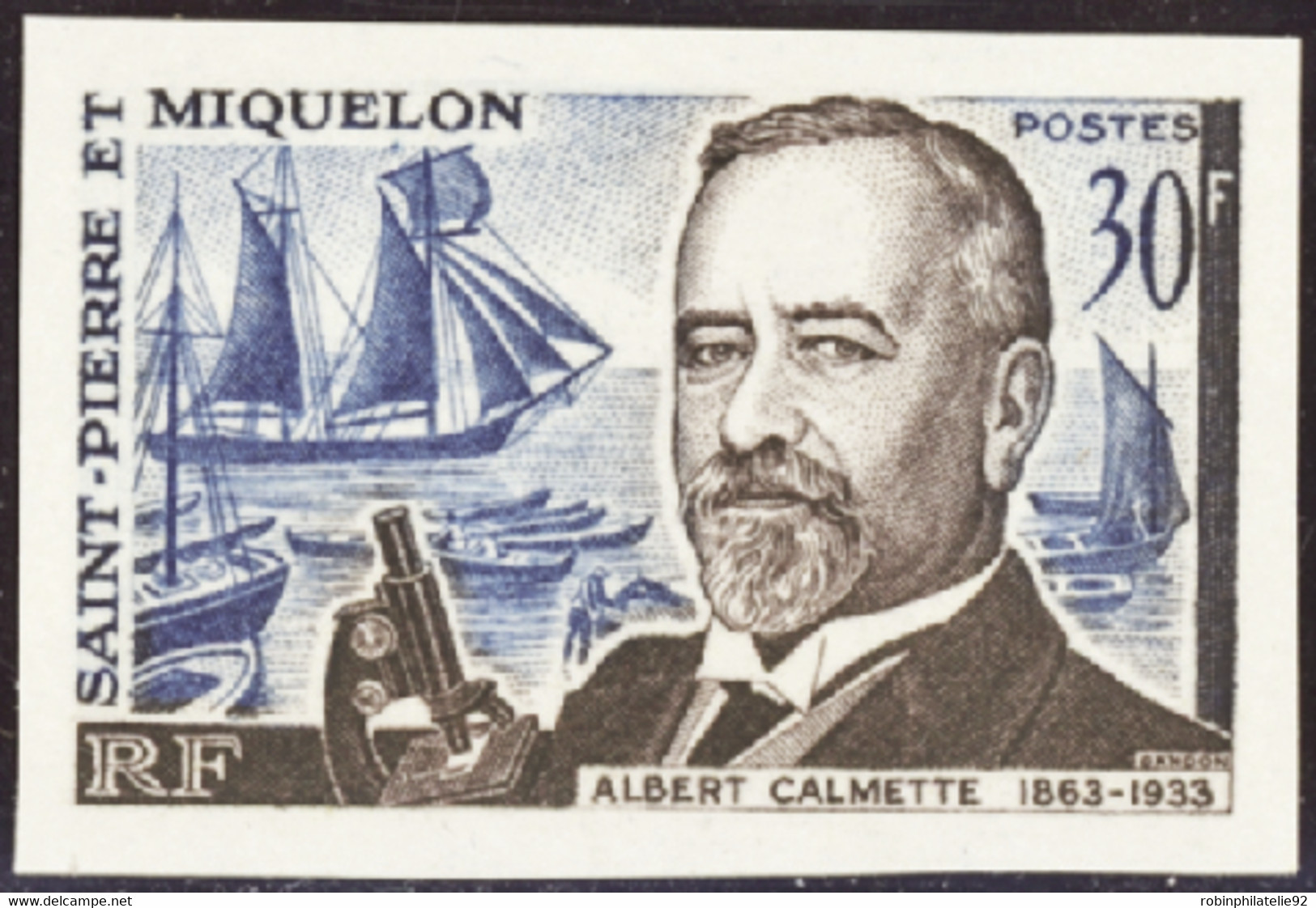 Saint Pierre Et Miquelon Non Dentelés N°368 Albert Calmette Non Dentelé Qualité:** - Ongetande, Proeven & Plaatfouten