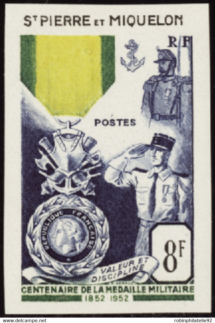 Saint Pierre Et Miquelon Non Dentelés N°347 Médaille Militaire Non Dentelé Qualité:** - Ongetande, Proeven & Plaatfouten