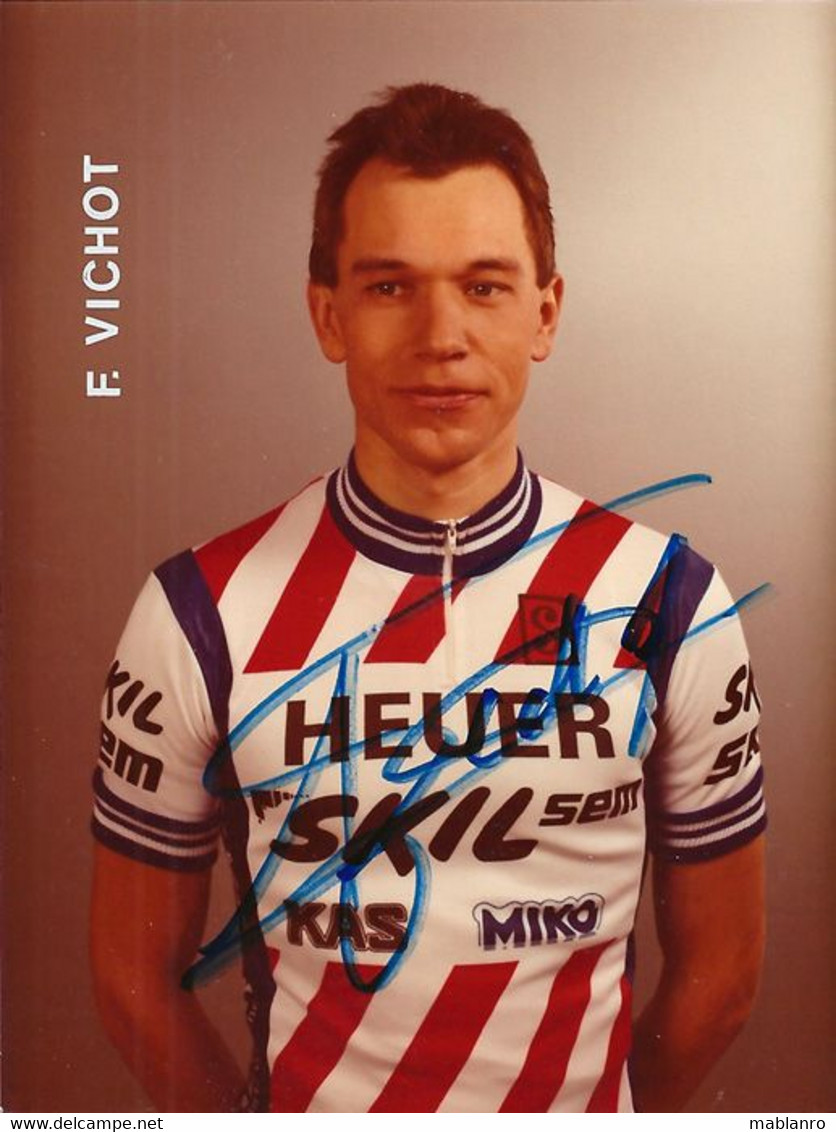 PHOTO PRESSE FREDERIC VICHOT TEAM SEM - SKIL 1985 ( FORMAT 8,8 X 11,7 - Ciclismo