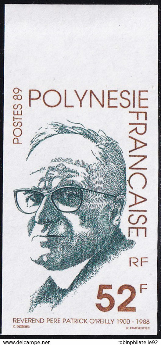 Polynésie Non Dentelés N°337 52f Révérend Père O'Reilly Qualité:** - Non Dentelés, épreuves & Variétés