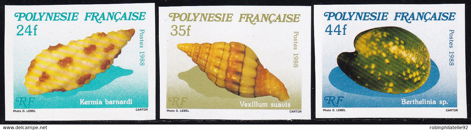 Polynésie Non Dentelés N°312 /314 Faune Sous Marine:coquillages (3 Valeurs) Qualité:** - Imperforates, Proofs & Errors