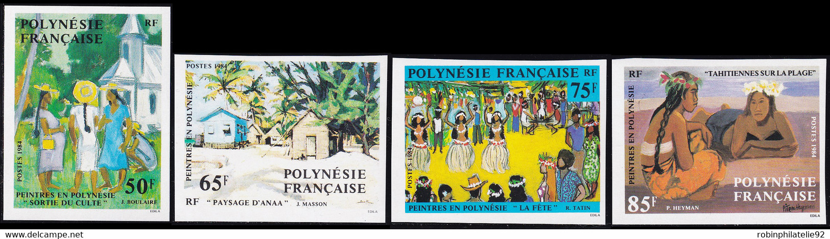 Polynésie Non Dentelés N°223 /226 Peintres En Polynésie (4 Valeurs) Qualité:** - Imperforates, Proofs & Errors